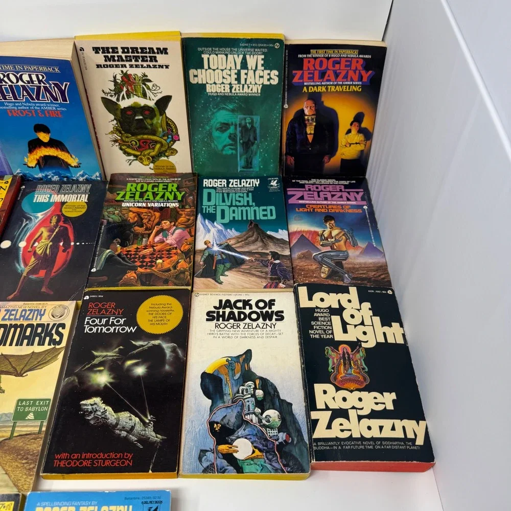 Lot of 24 Roger Zelazny Books Collection Science Fiction Novels VTG Classic Set